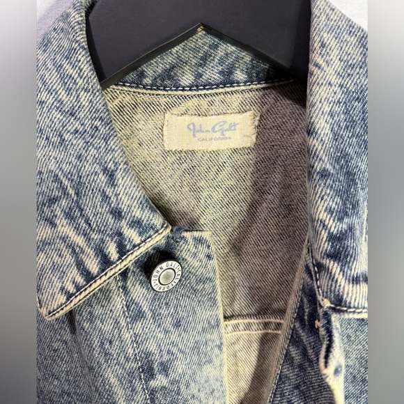 BRANDY MELVILLE John Galt Vintage Acid Wash Relaxed Denim Jacket - Picture 3 of 4